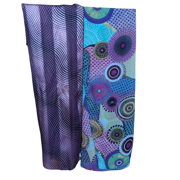 Vibrant Multicolor Patterned Scarf Set Of Two - Picture 1 of 3